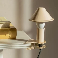 Graham & Green Table Lamps<Nude Enamel Mushroom Clip Lamp