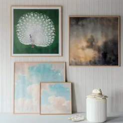 Graham & Green Prints & Wall Art<Oak Framed Peacock Prints
