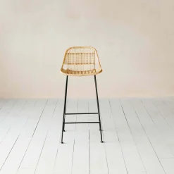 Graham & Green Stools<Ola Graphic Weave Rattan Kitchen Stool
