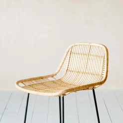 Graham & Green Stools<Ola Graphic Weave Rattan Kitchen Stool