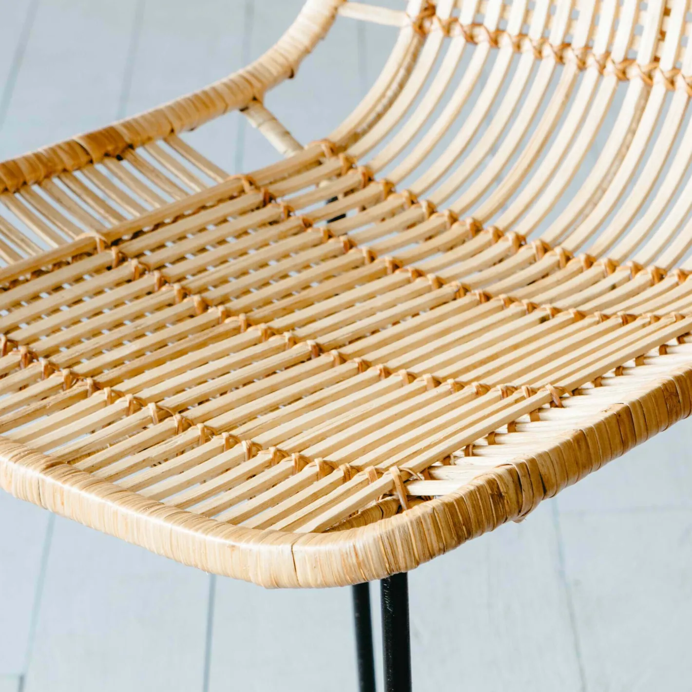 Graham & Green Stools<Ola Graphic Weave Rattan Kitchen Stool