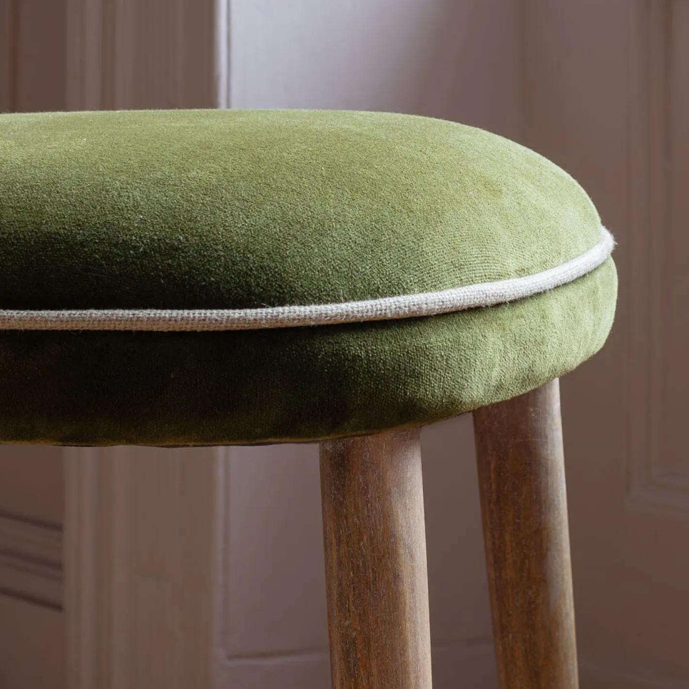 Graham & Green Dining Chairs<Olive Velvet Upholstered Dining Chair