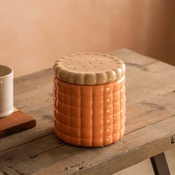 Graham & Green Kitchen Accessories<Orange Ceramic Cookie Jar