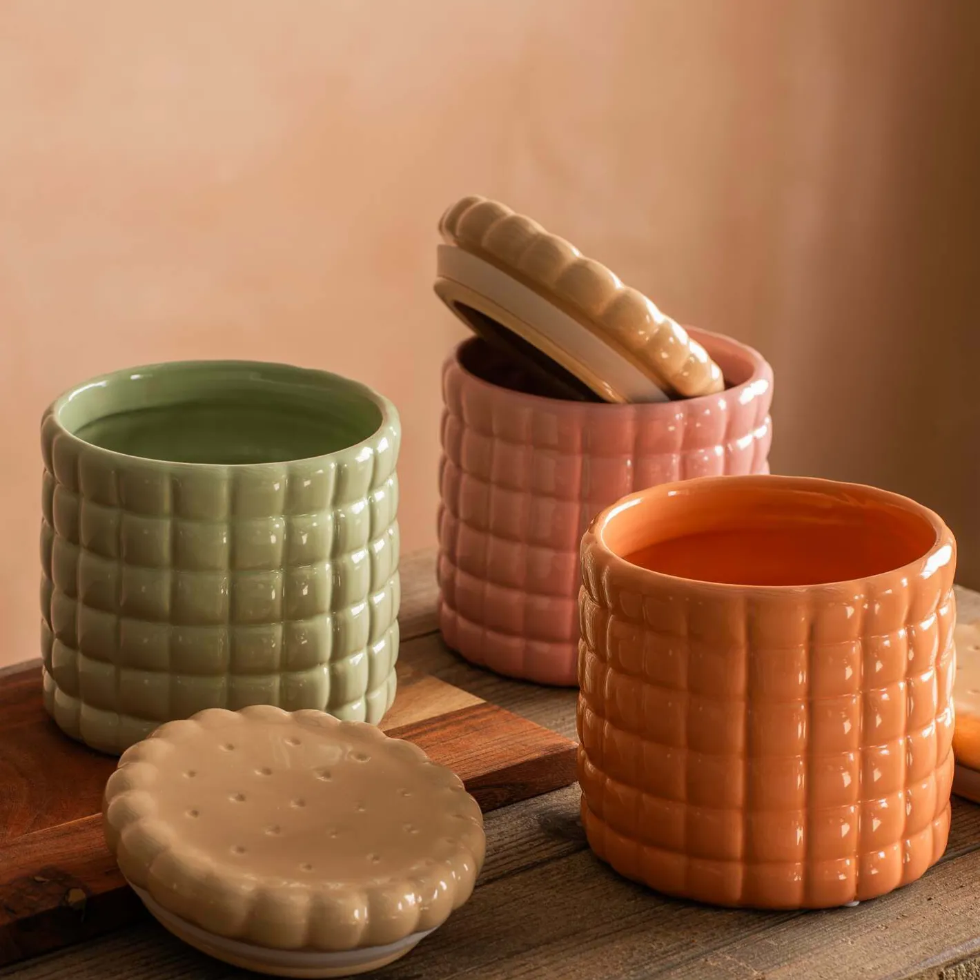 Graham & Green Kitchen Accessories<Orange Ceramic Cookie Jar