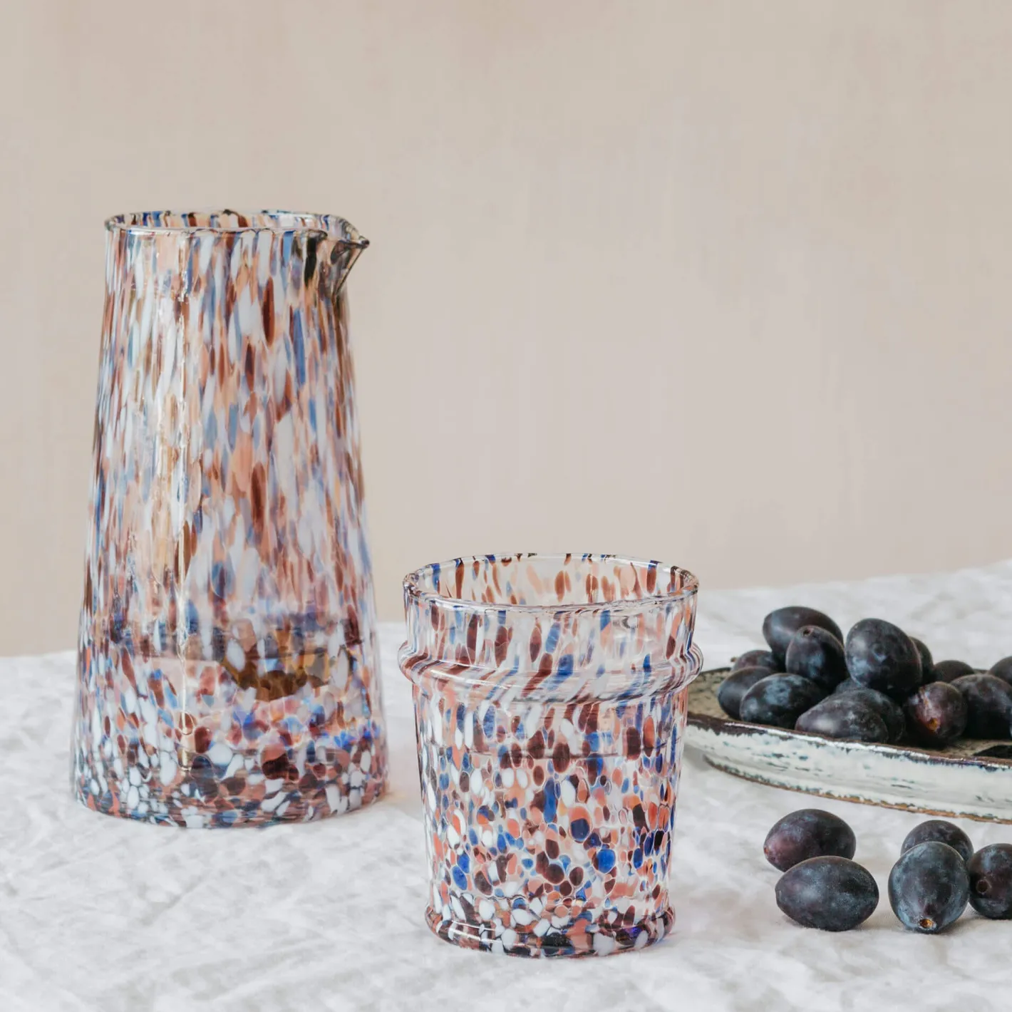 Graham & Green Outdoor Dining|Glassware<Orange Speckled Glass