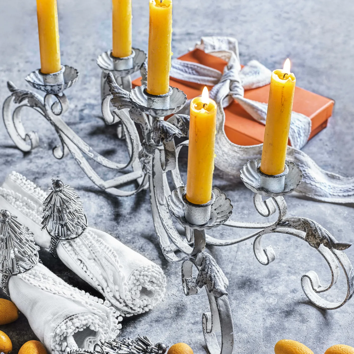 Graham & Green Candle Holders & Candles<Ornate Metal Candelabra