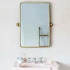 Graham & Green Bathroom Mirrors|Bathroom Mirrors<Otto Antique Gold Rectangular Tilting Mirror