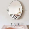 Graham & Green Bathroom Mirrors|Bathroom Mirrors<Otto Antique Silver Oval Tilting Mirror