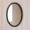 Graham & Green Wall Mirrors<Oval Black Bamboo Wall Mirror
