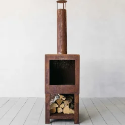 Graham & Green Fire Pits And Bowls|Fire Pits And Bowls<Oxidised Rust Log Burner