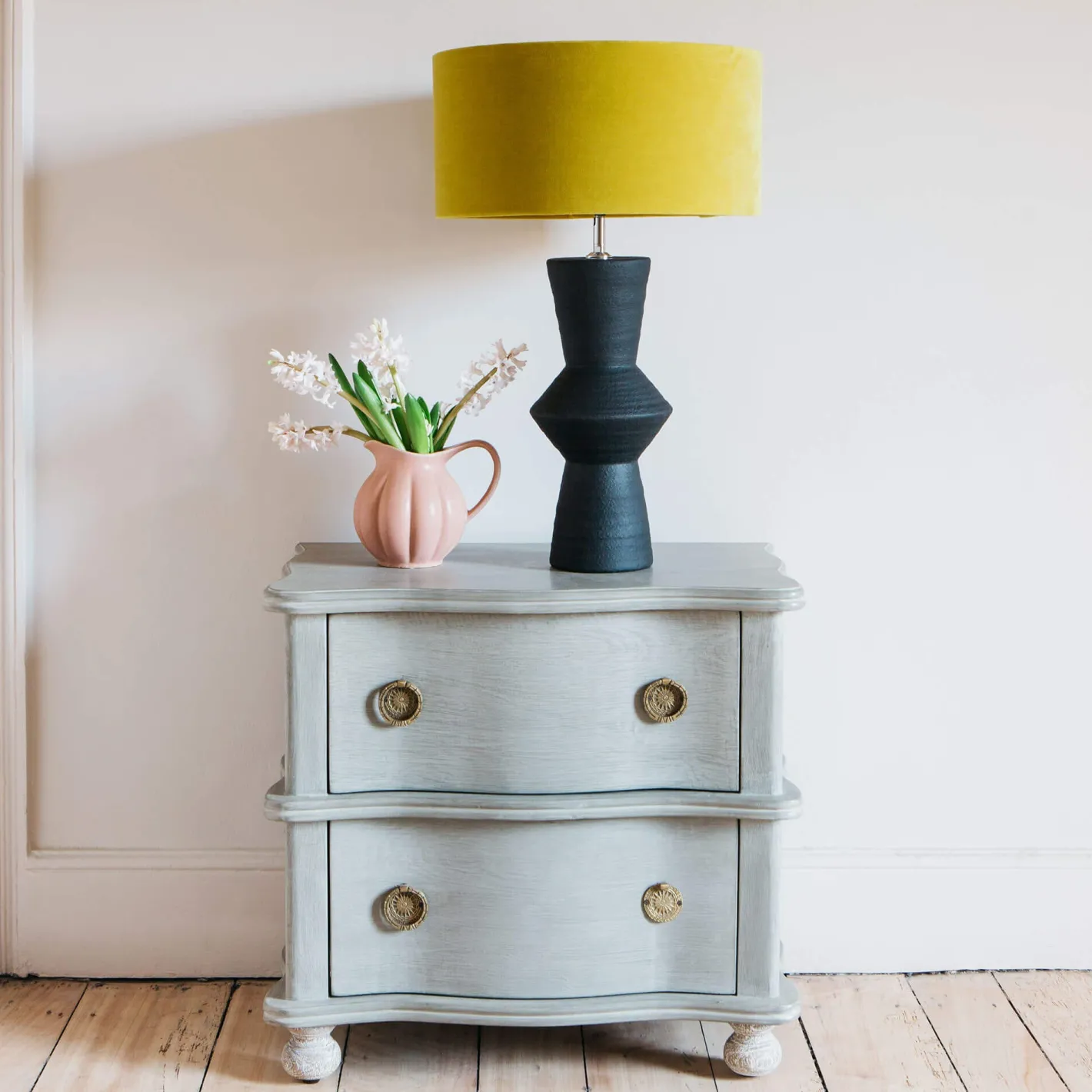 Graham & Green Bedside Tables<Oyster Two Drawer Bedside Table