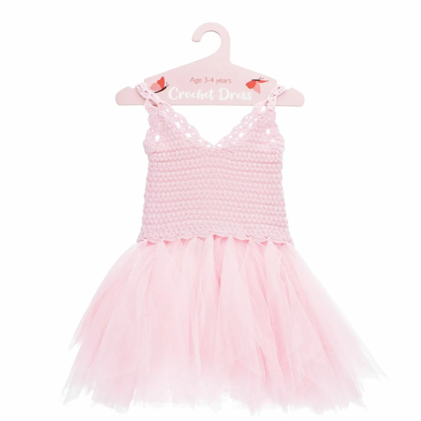 Graham & Green Toys & Dolls<Pale Pink Crochet Dress - Ages 3-4 years