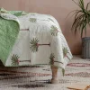 Graham & Green Quilts & Bedding<Palm Tree and Green Stripe Reversible King Size Quilt