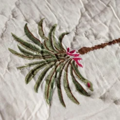 Graham & Green Quilts & Bedding<Palm Tree and Green Stripe Reversible King Size Quilt