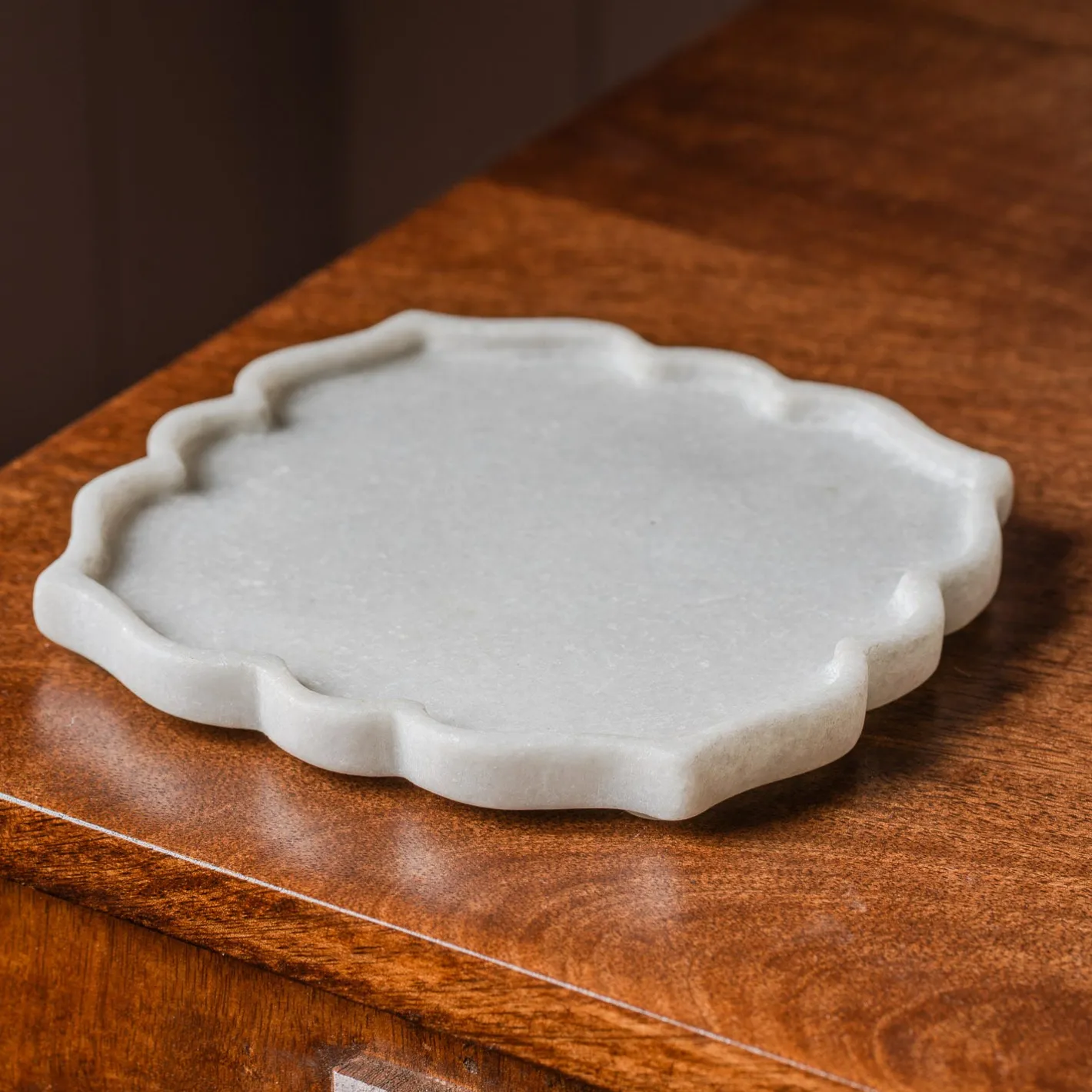 Graham & Green Jewellery Boxes & Trinket Trays<Petal Marble Decorative Trinket Plate