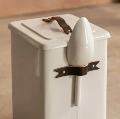 Graham & Green Household Storage<Pet Food Bin with Leather Handle - Medium