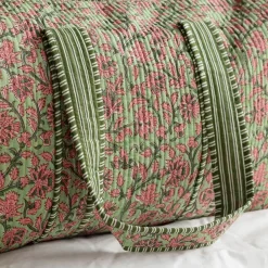 Graham & Green Bags<Pink & Green Floral Weekend Bag - Large