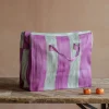 Graham & Green Bags<Pink & Purple Stripe Recycled Weekend Bag