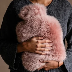 Graham & Green Hot Water Bottles<Pink Sheepskin Hot Water Bottle