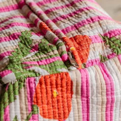 Graham & Green Bags<Pink Stripe and Floral Weekend Bag - Small