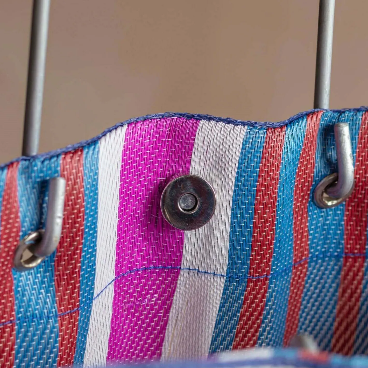 Graham & Green Bags<Pink Stripe Recycled Shopping Bag