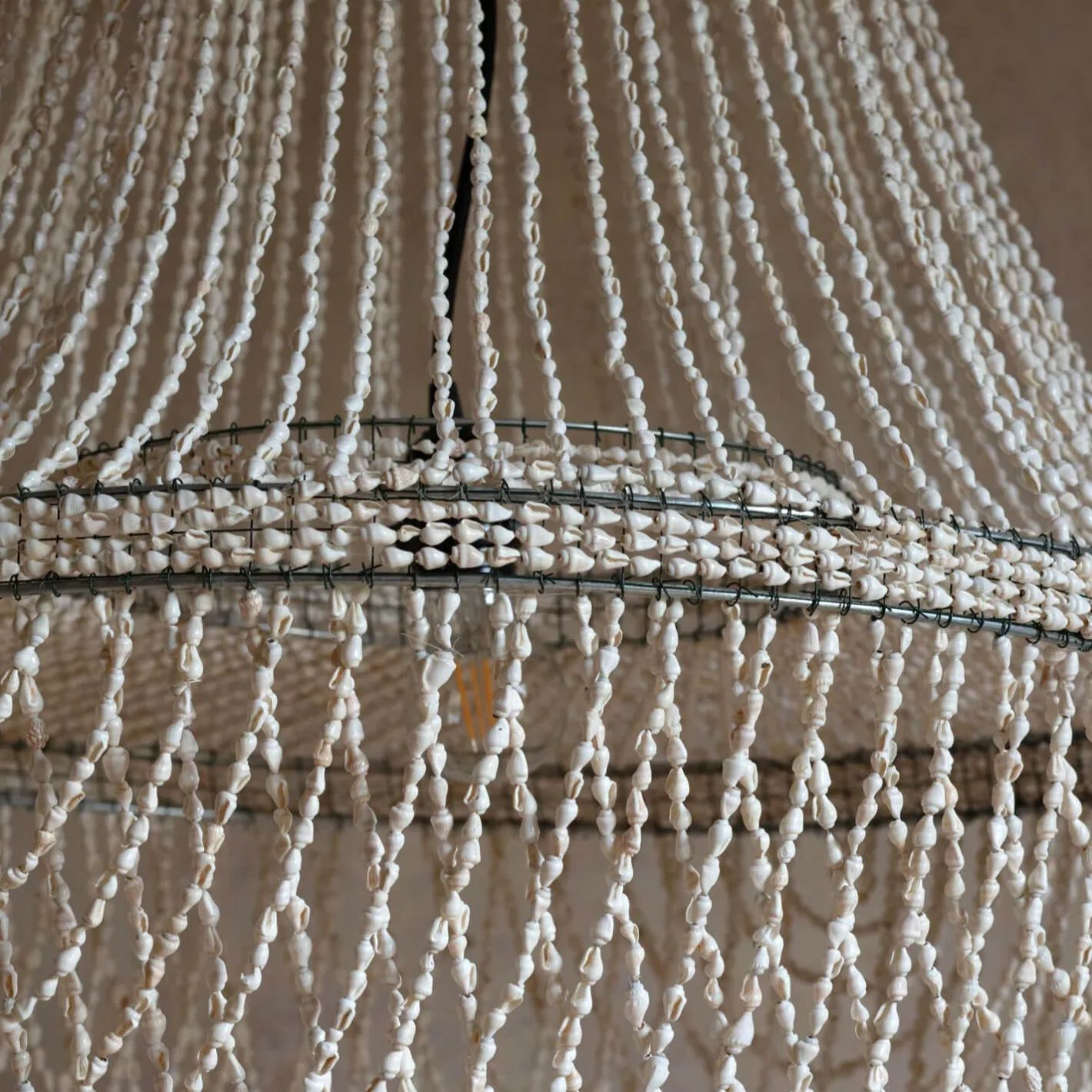 Graham & Green Ceiling Lights & Chandeliers<Rani Shell Beaded Lampshade