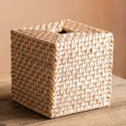 Graham & Green Decorative Accessories<Rattan Square Tissue Box Holder