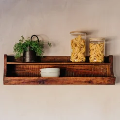 Graham & Green Shelves & Bookcases<Recycled Wood Two Tier Shelf 80cm