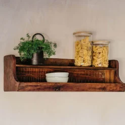 Graham & Green Shelves & Bookcases<Recycled Wood Two Tier Shelf 80cm