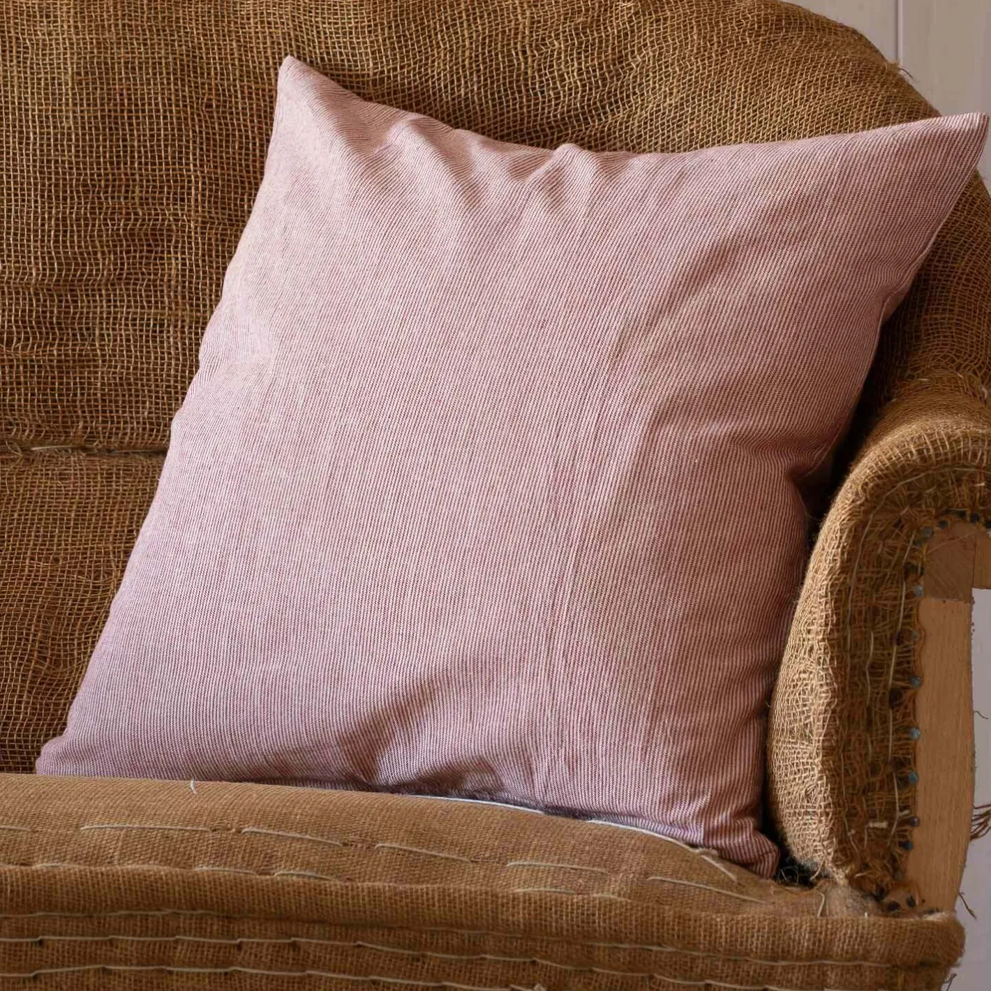Graham & Green Sofa Cushions|Cushions<Red Narrow Stripe Square Cushion