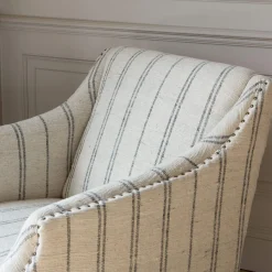 Graham & Green Armchairs<Renée Linen Stripe Armchair