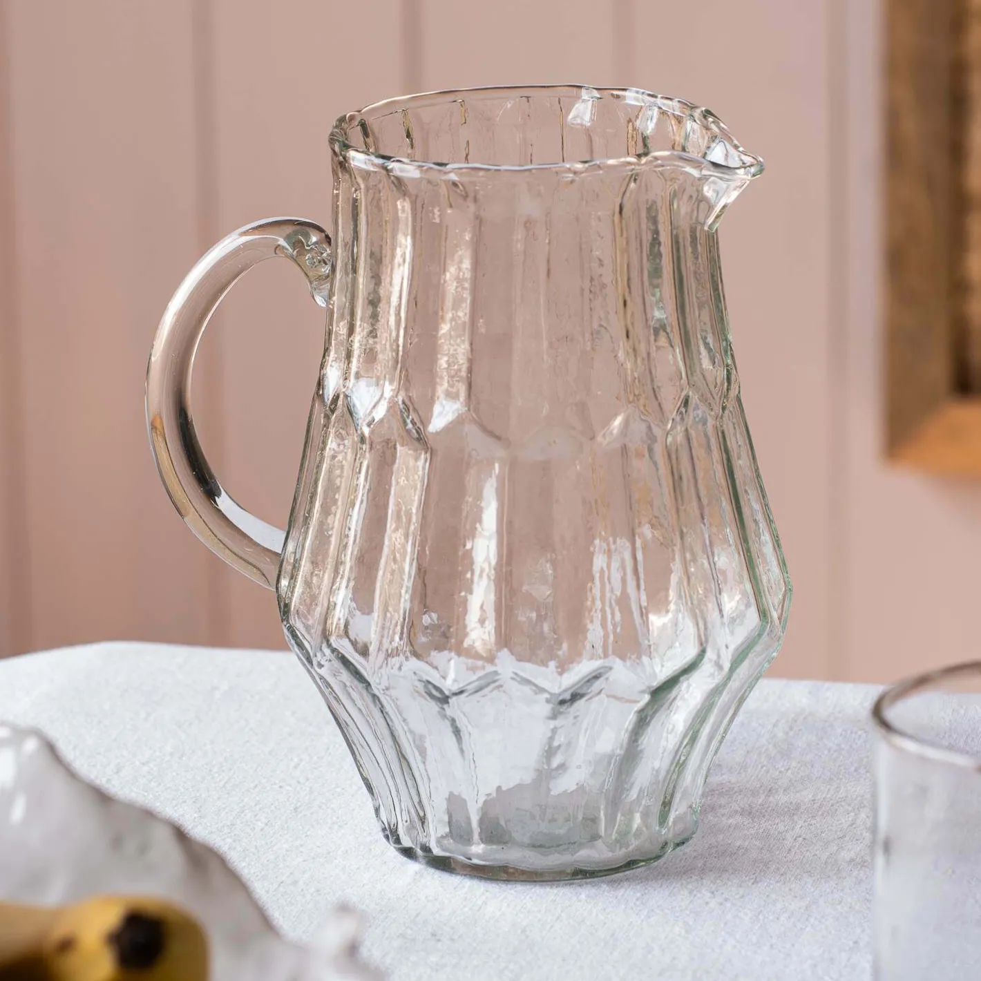 Graham & Green Outdoor Dining|Jugs & Carafes<Ridged Clear Glass Jug