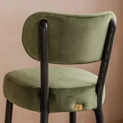 Graham & Green Stools<Rigby Moss Green Velvet Kitchen Stool