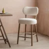 Graham & Green Stools<Rigby White Bouclé Kitchen Stool