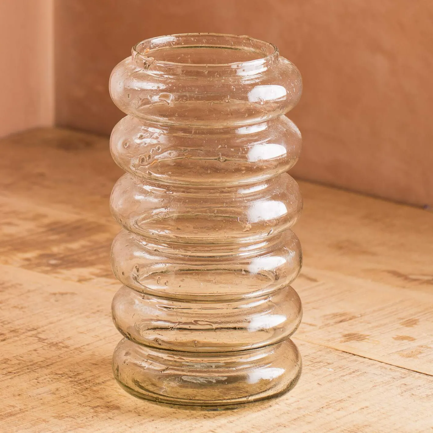 Graham & Green Vases & Plant Pots<Ringed Speckled Glass Vase