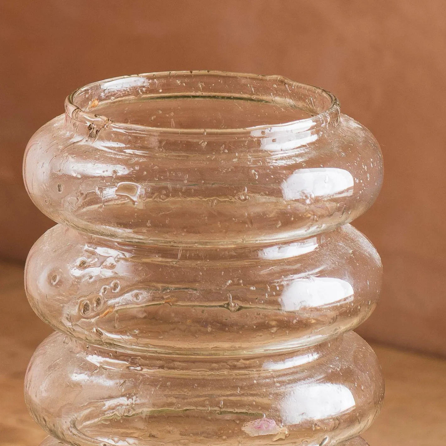 Graham & Green Vases & Plant Pots<Ringed Speckled Glass Vase