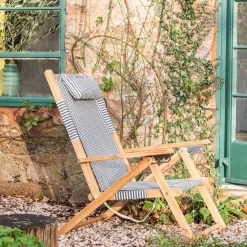 Graham & Green Garden Chairs & Sofas|Garden Chairs & Sofas<Riviera Navy Stripe Deck Chair