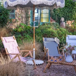 Graham & Green Garden Chairs & Sofas|Garden Chairs & Sofas<Riviera Navy Stripe Deck Chair