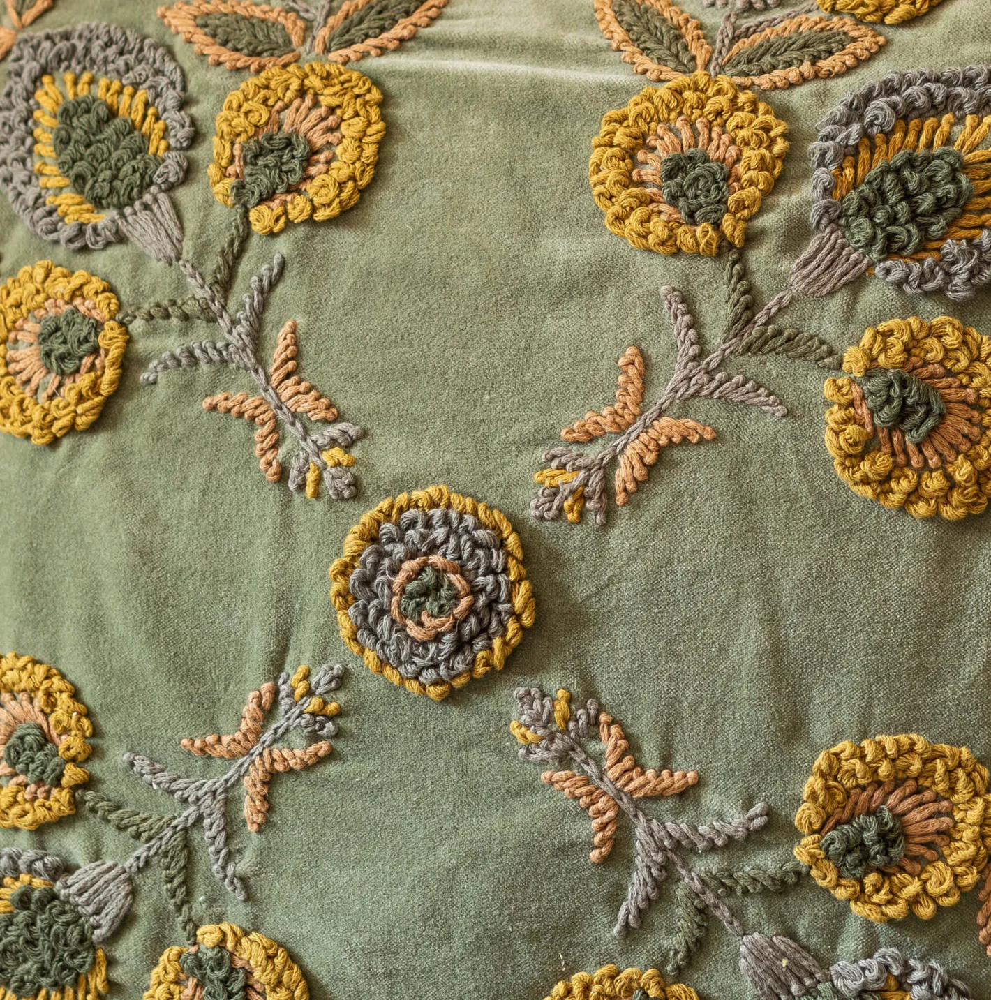 Graham & Green Sofa Cushions|Cushions<Romy Embroidered Velvet Square Cushion
