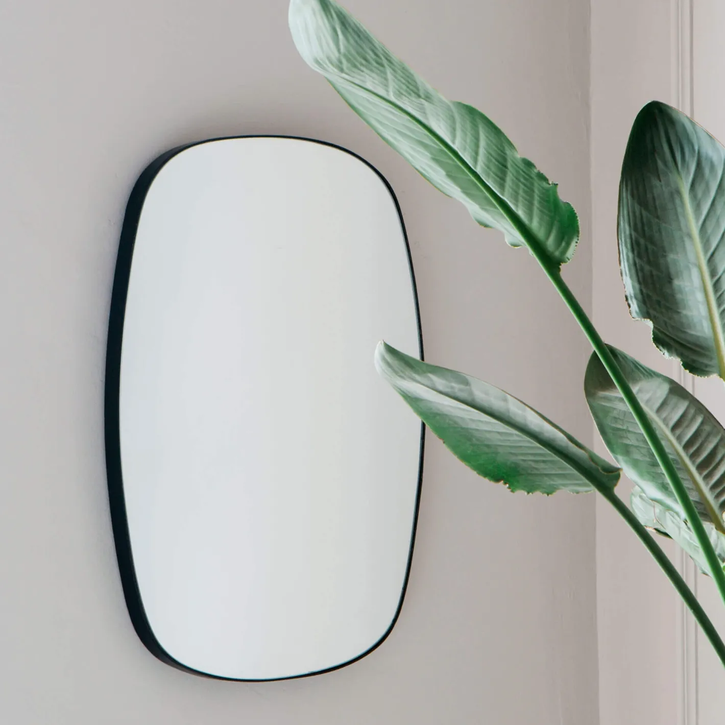 Graham & Green Rectangular Mirrors|Round Mirrors<Ronnie Wide Black Mirror