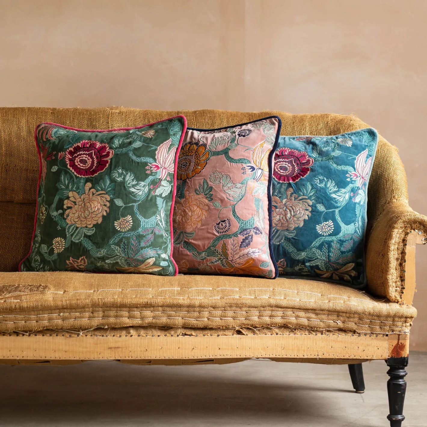 Graham & Green Sofa Cushions|Cushions<Rosalind Embroidered Square Cushions