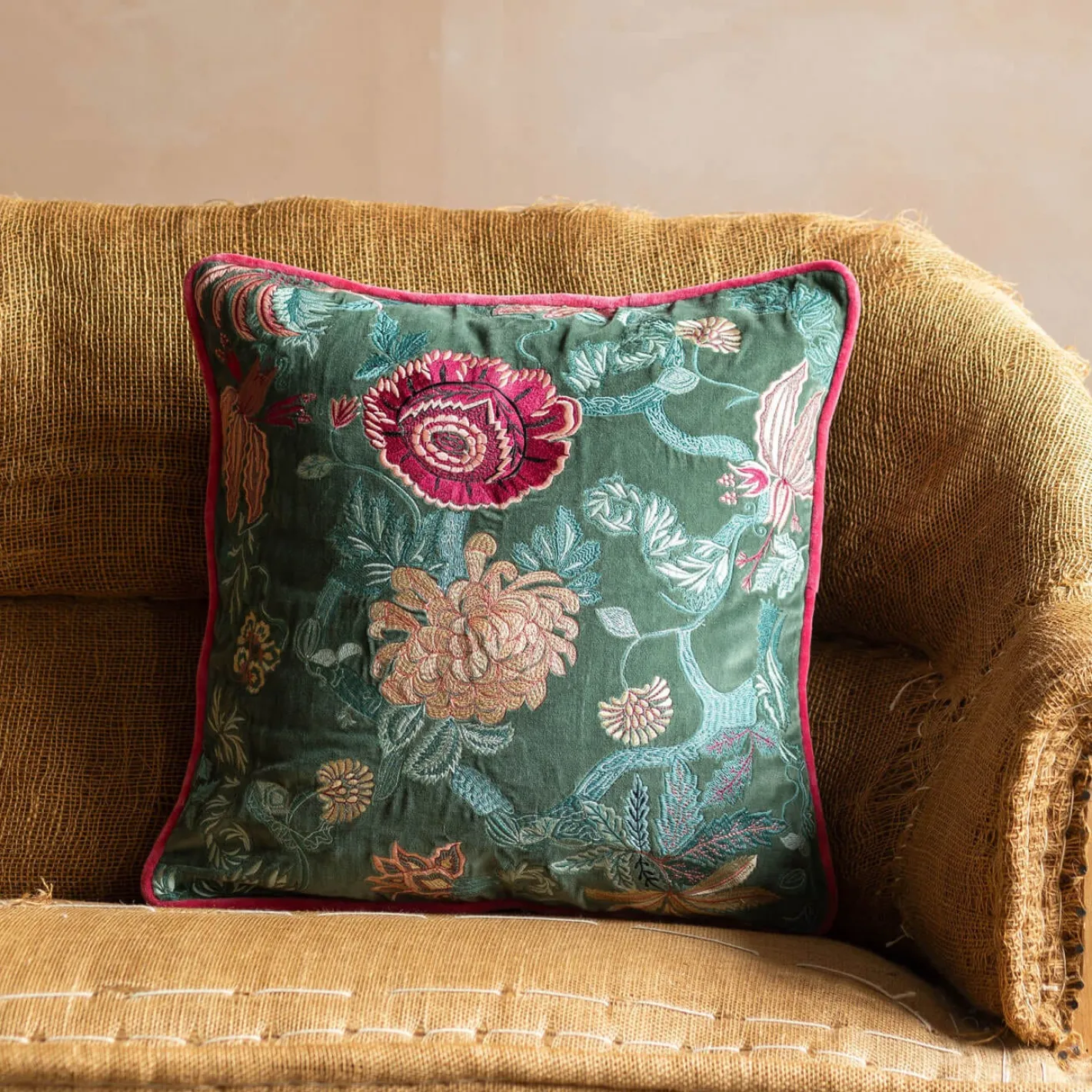 Graham & Green Sofa Cushions|Cushions<Rosalind Embroidered Square Cushions
