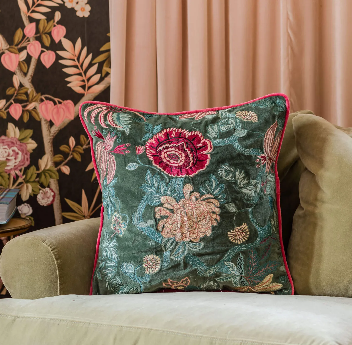 Graham & Green Sofa Cushions|Cushions<Rosalind Embroidered Square Cushions