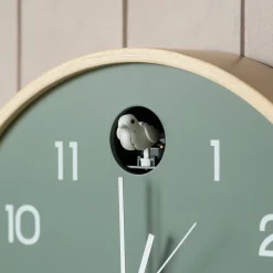 Graham & Green Clocks<Round Birch and Green Wall Cuckoo Clock
