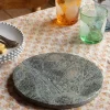 Graham & Green Placemats, Coasters & Trays<Round Green Marble Placemat