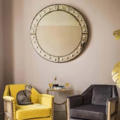 Graham & Green Overmantle Mirrors|Round Mirrors<Round Venetian Mirror