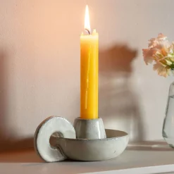 Graham & Green Candle Holders & Candles<Rustic Ceramic Candle Holder