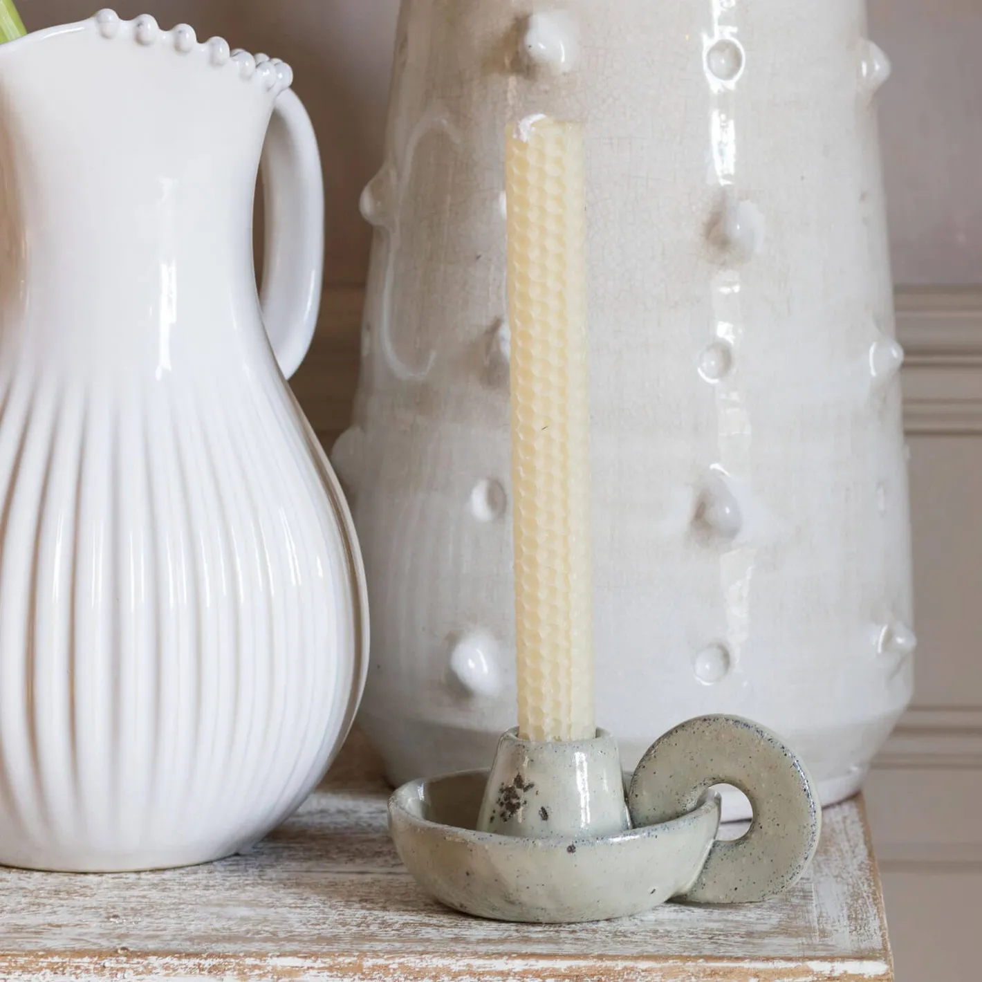 Graham & Green Candle Holders & Candles<Rustic Ceramic Candle Holder