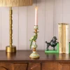 Graham & Green Candle Holders & Candles<Sage Green Ceramic Parrot Candle Holder