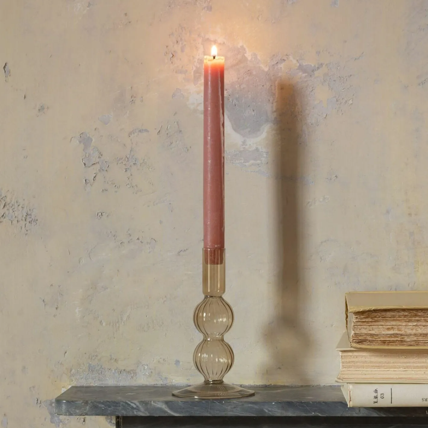 Graham & Green Candle Holders & Candles<Sand Brown Bubble Candle Holders